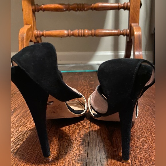 Jerome C. Rousseau Suede/Python Slingback Heels - Picture 13 of 14